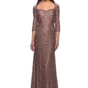 Like New, La Femme  26427SC Mother of the Bride Dress Cocoa size 8